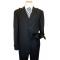 Steve Harvey Collection Black Shadow Stripes Super 120's Merino Wool Suit
